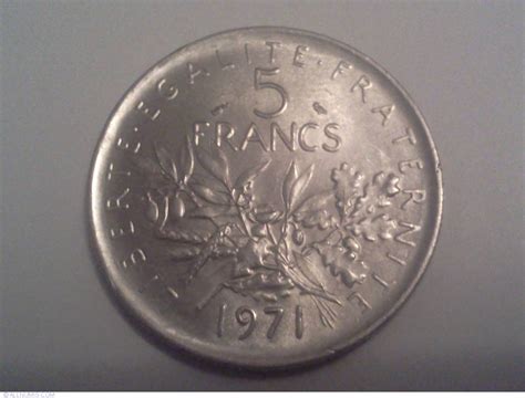 5 francs 1971 coin value|1971 five new francs.